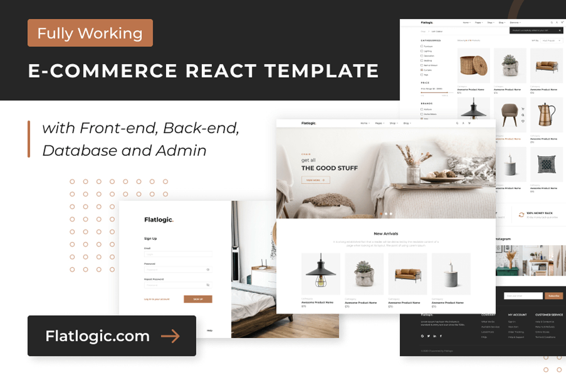 React Ecommerce Template Free Printable Templates