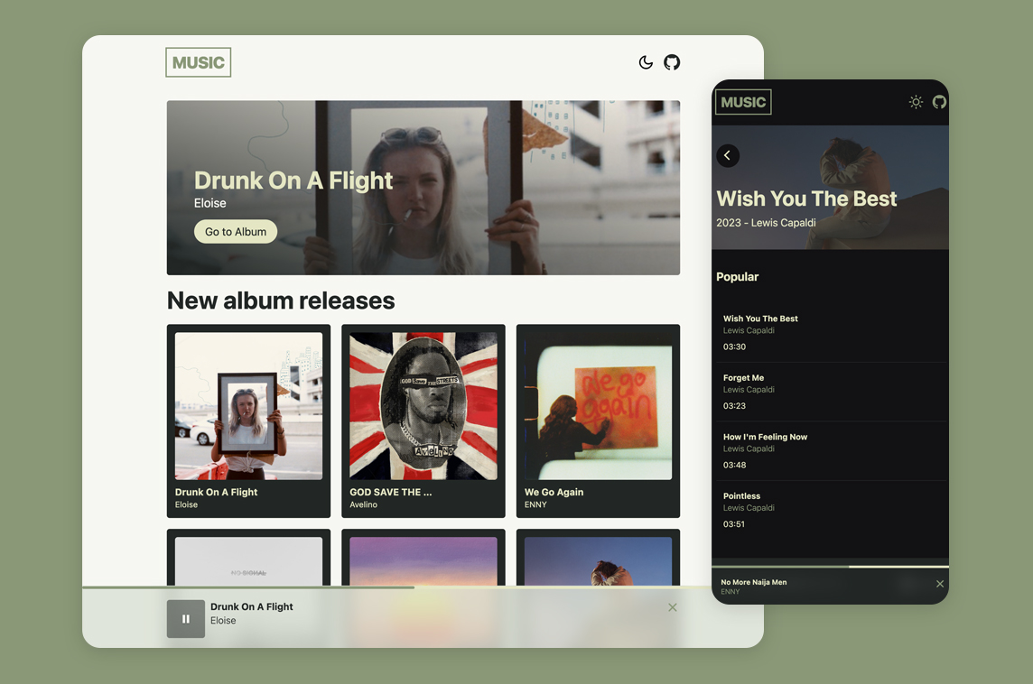 Music App SvelteKit Example App Made With Svelte