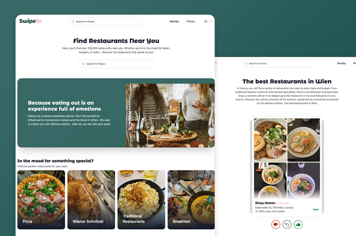 Swipein restaurant Restaurant Discovery Platform Made With Vue js